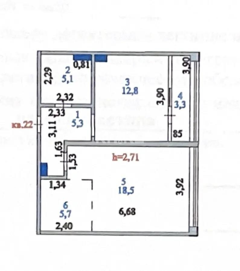 Продажа 2-комнатной квартиры, 50.7 м² в Астане - фото 5