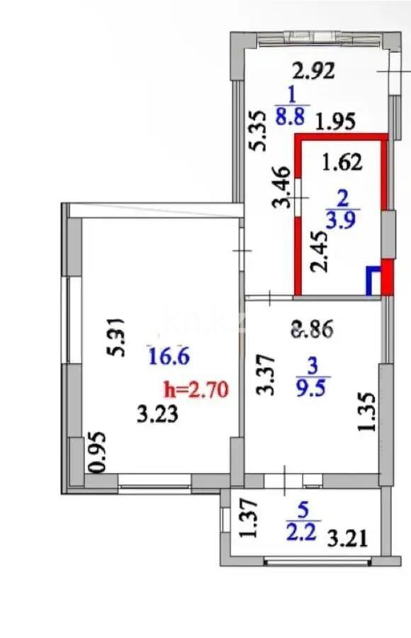 Продажа 1-комнатной квартиры, 41 м², ул. Косшыгулулы, дом  6 - Продажа квартир в новостройках Астаны фото 6 из 6