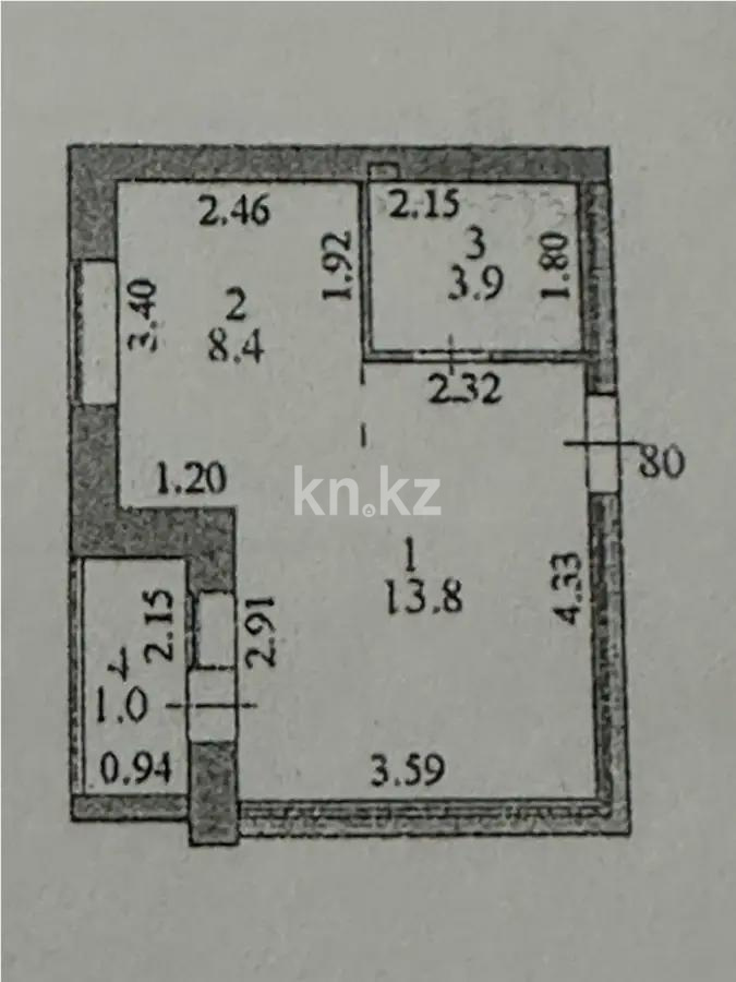 Продажа 1-комнатной квартиры, 28 м² - Продажа  однокомнатных квартир в новостройках Астаны без посредников фото 4 из 4