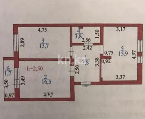 Продажа 3-комнатной квартиры, 59.4 м² - Продажа квартир в Казахстане - страница 30 фото 6 из 6