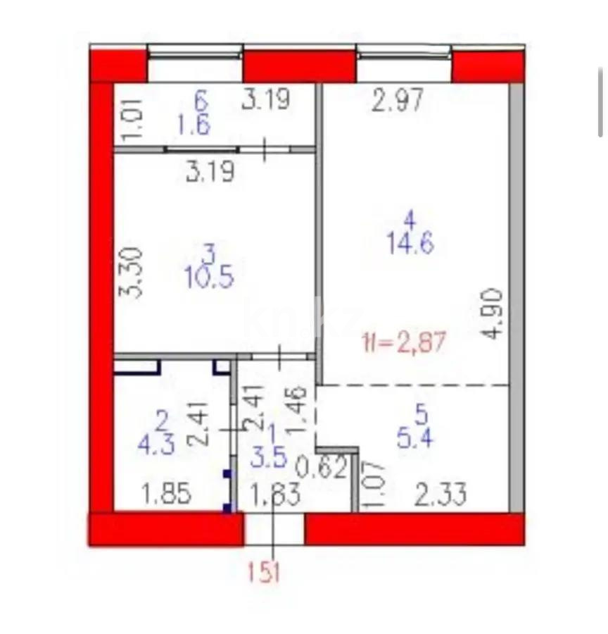 Продажа 2-комнатной квартиры, 40 м², ул. Нажимеденова, дом  28 в Астане - фото 2