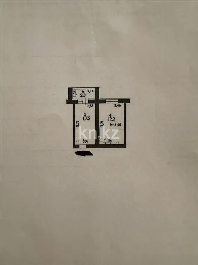 Продажа 1-комнатной квартиры, 36.1 м², ул. А-52, дом  2 - Продажа  однокомнатных квартир в Астане без посредников с фото фото 6 из 6