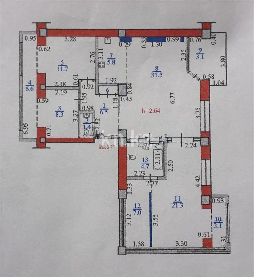 Продажа 4-комнатной квартиры, 112 м², ул. Керей-Жанибек хандар, дом  470а - Аренда квартир помесячно в Уральске фото 5 из 5