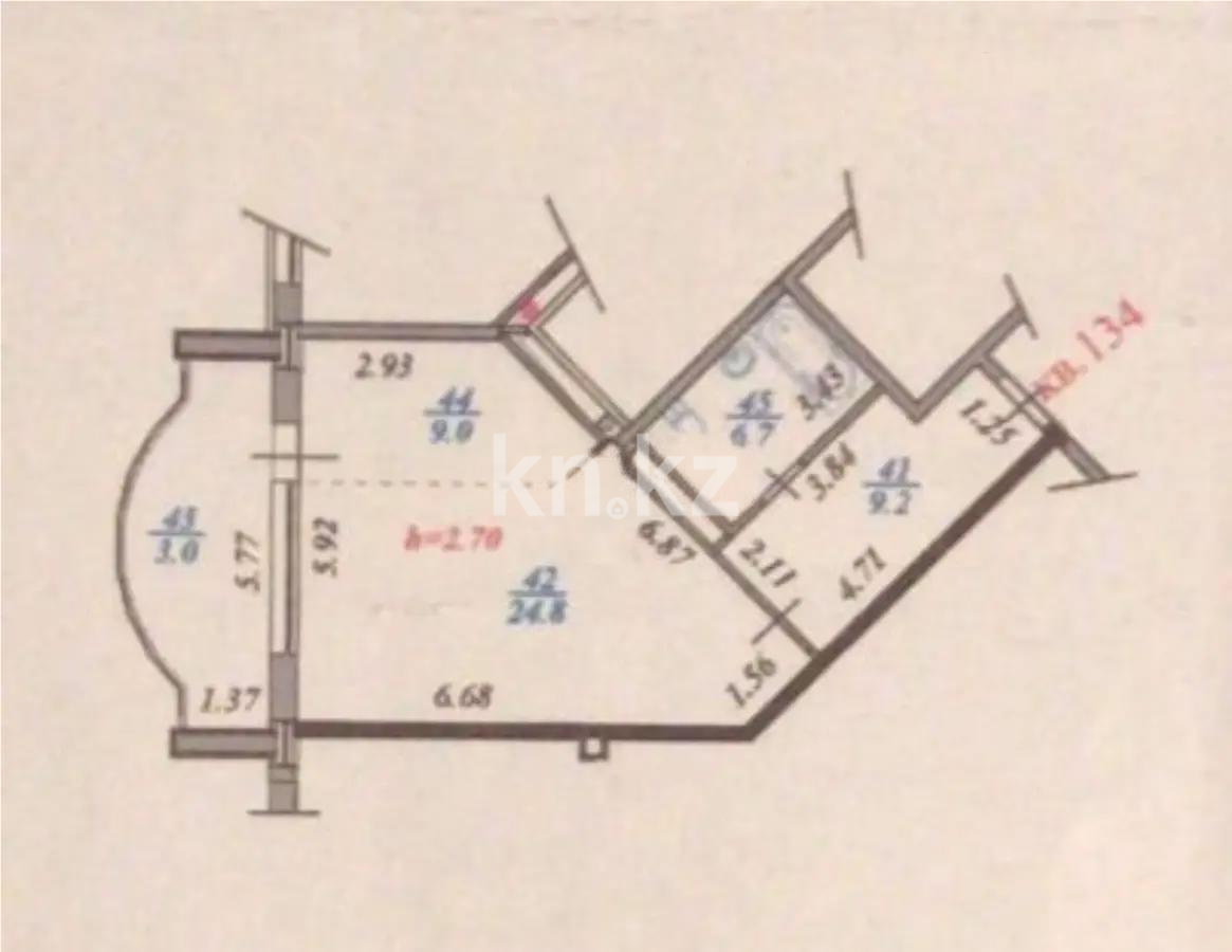 Продажа 2-комнатной квартиры, 52.7 м², ул. Айманова, дом  140 - Продажа квартир в Алматы фото 1 из 1