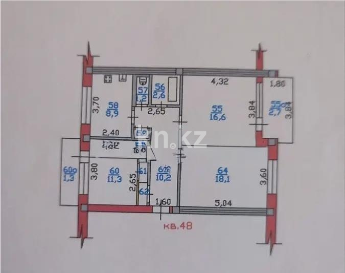 Продажа 3-комнатной квартиры, 75 м² - Продажа трехкомнатных квартир от собственников в Алматы - страница 10 фото 7 из 7