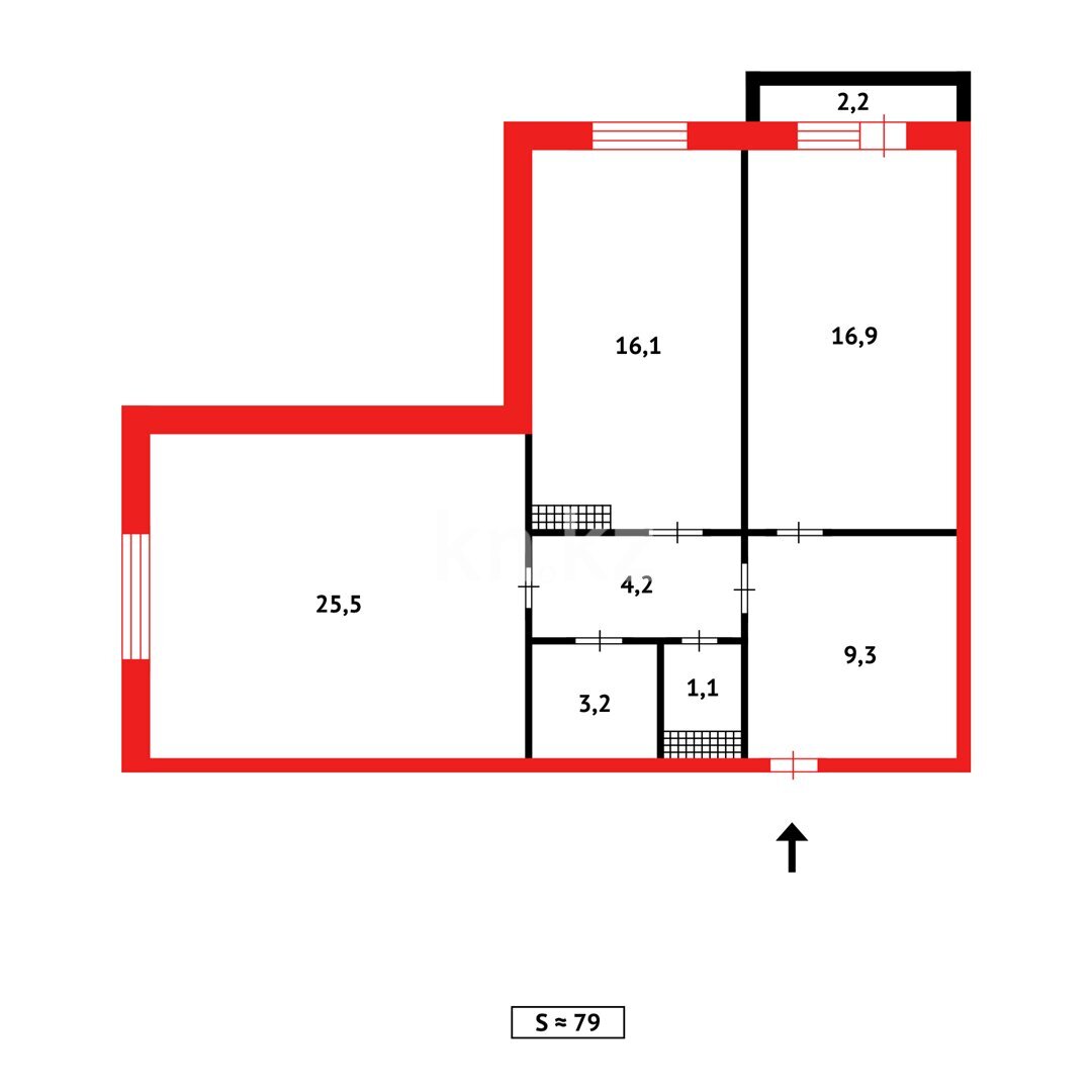 Продажа 2-комнатной квартиры, 79 м² в Караганде - фото 30