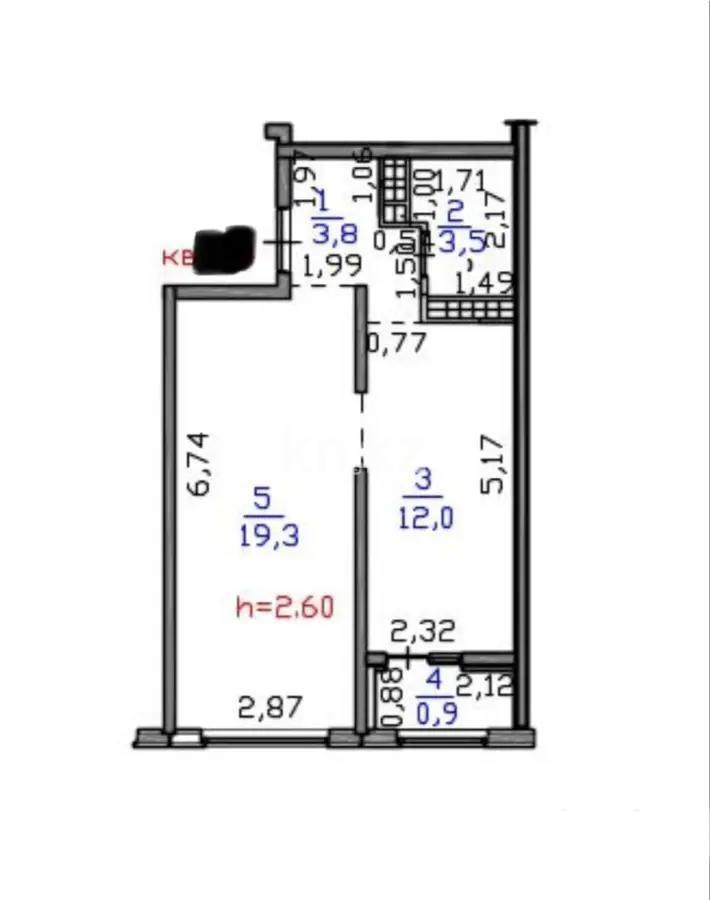 Продажа 1-комнатной квартиры, 39.5 м² - Продажа квартир в новостройках Алматы - страница 3 фото 1 из 1