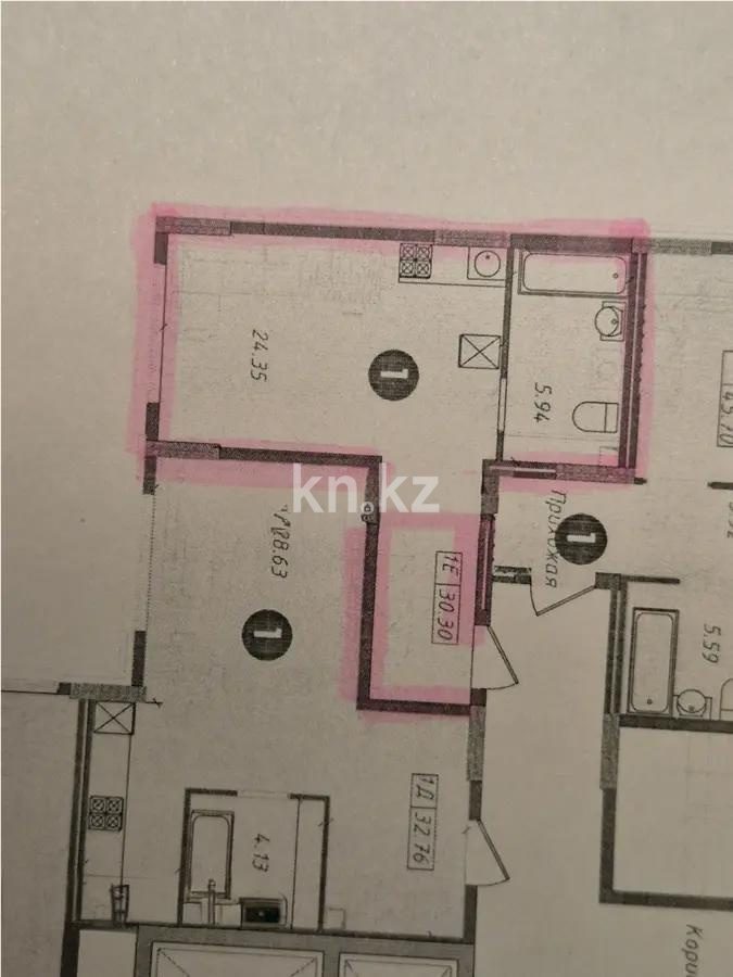 Продажа 1-комнатной квартиры, 30.1 м², ул. Байтурсынова, дом  16 стр в Астане