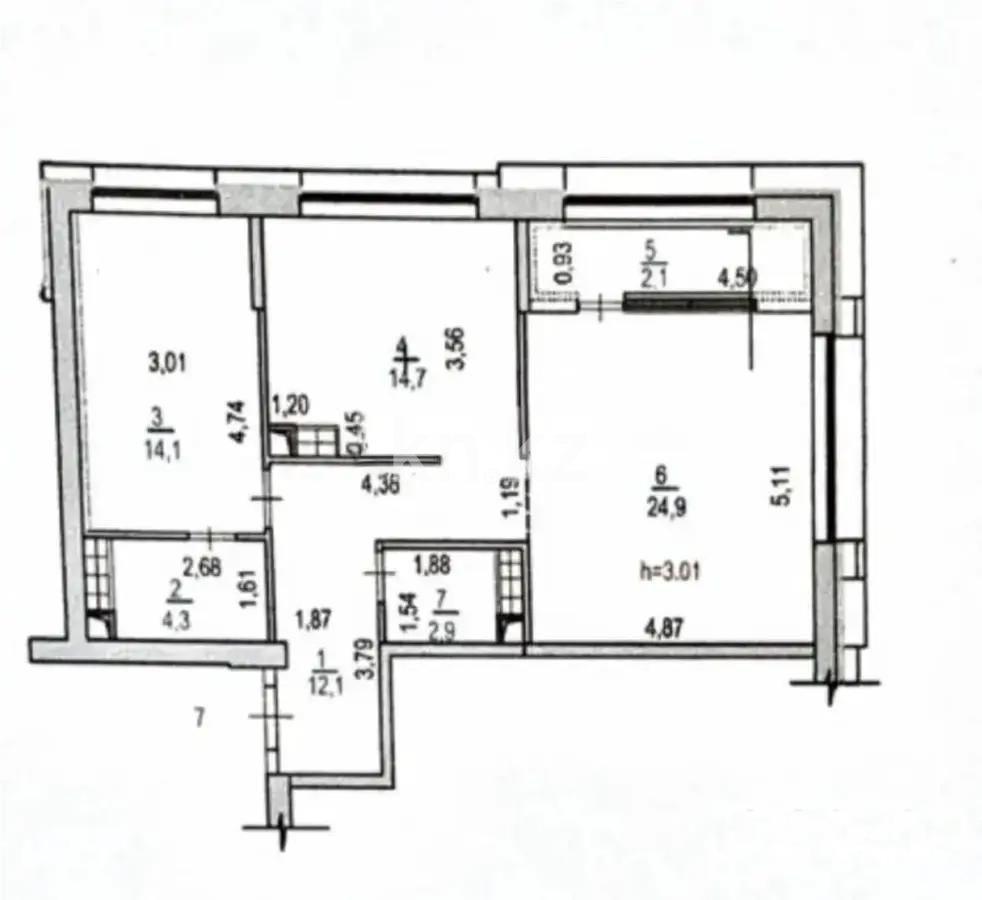 Продажа 3-комнатной квартиры, 82 м², пр. Аль-Фараби, дом  27/3 в Алматы