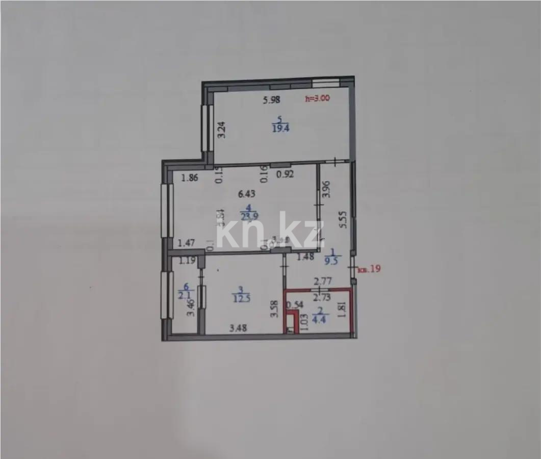 Продажа 2-комнатной квартиры, 72 м², пр. Кошкарбаева, дом  52 - Продажа квартир в Казахстане фото 1 из 1