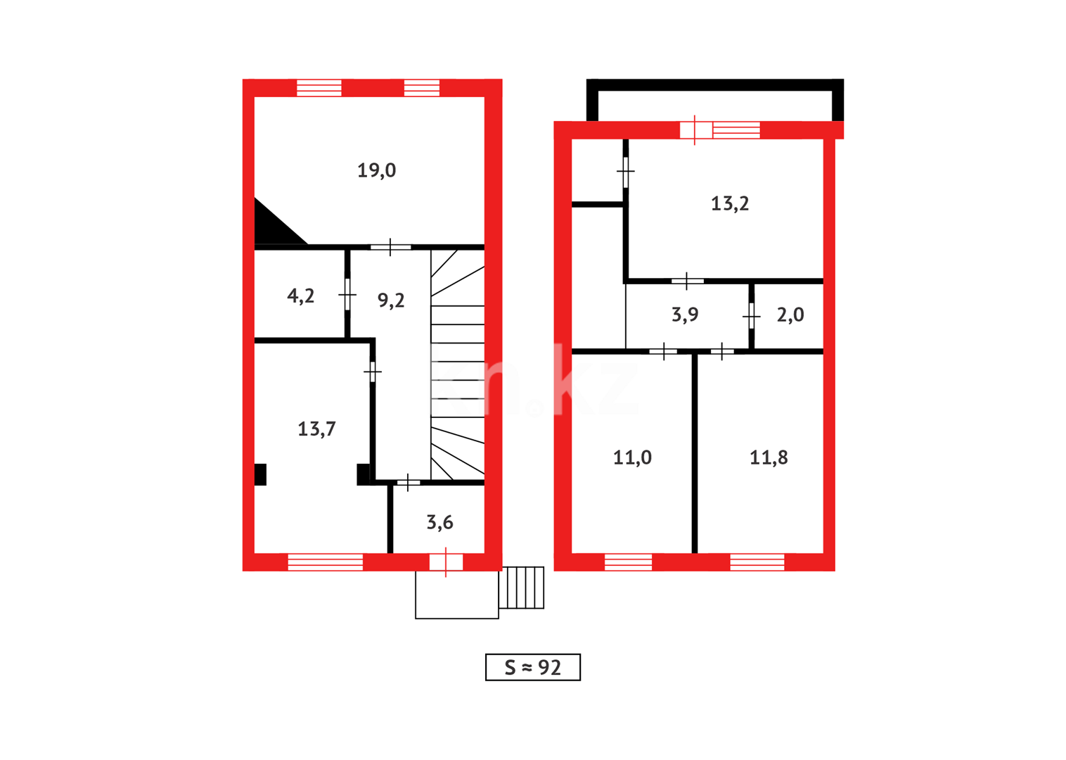 Продажа 4-комнатного дома, 91.6 м², ул. Кулибина - Продажа домов, коттеджей в Темиртау фото 25 из 25