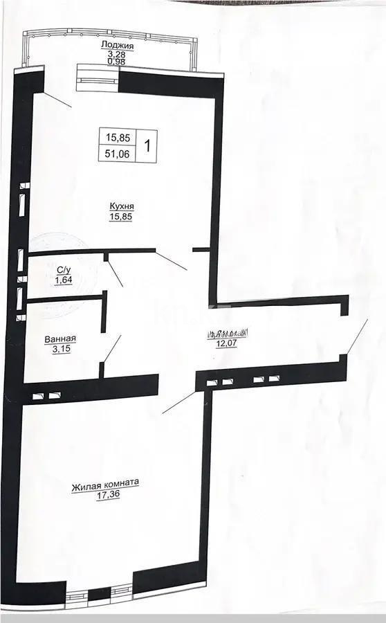 Продажа 1-комнатной квартиры, 50.4 м² - Продажа квартир в Астане - страница 4 фото 1 из 1