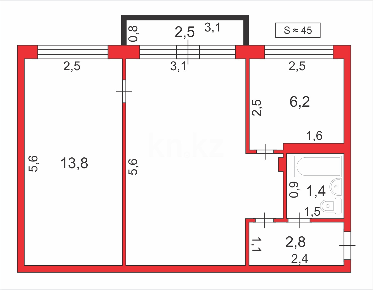 Продажа 2-комнатной квартиры, 48 м² - Продажа недвижимости в Караганде - страница 33 фото 11 из 11