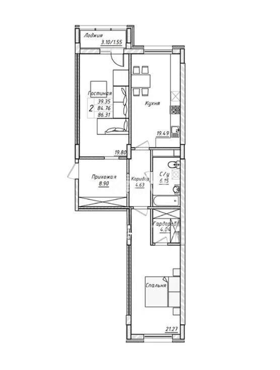 Продажа 2-комнатной квартиры, 86 м² - Продажа двухкомнатных квартир от собственников в Астане - страница 95 фото 1 из 1