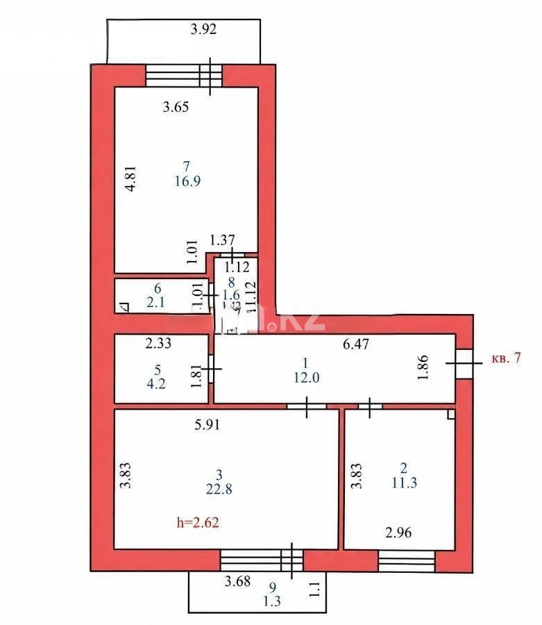 Продажа 2-комнатной квартиры, 73.6 м² в Астане - фото 6