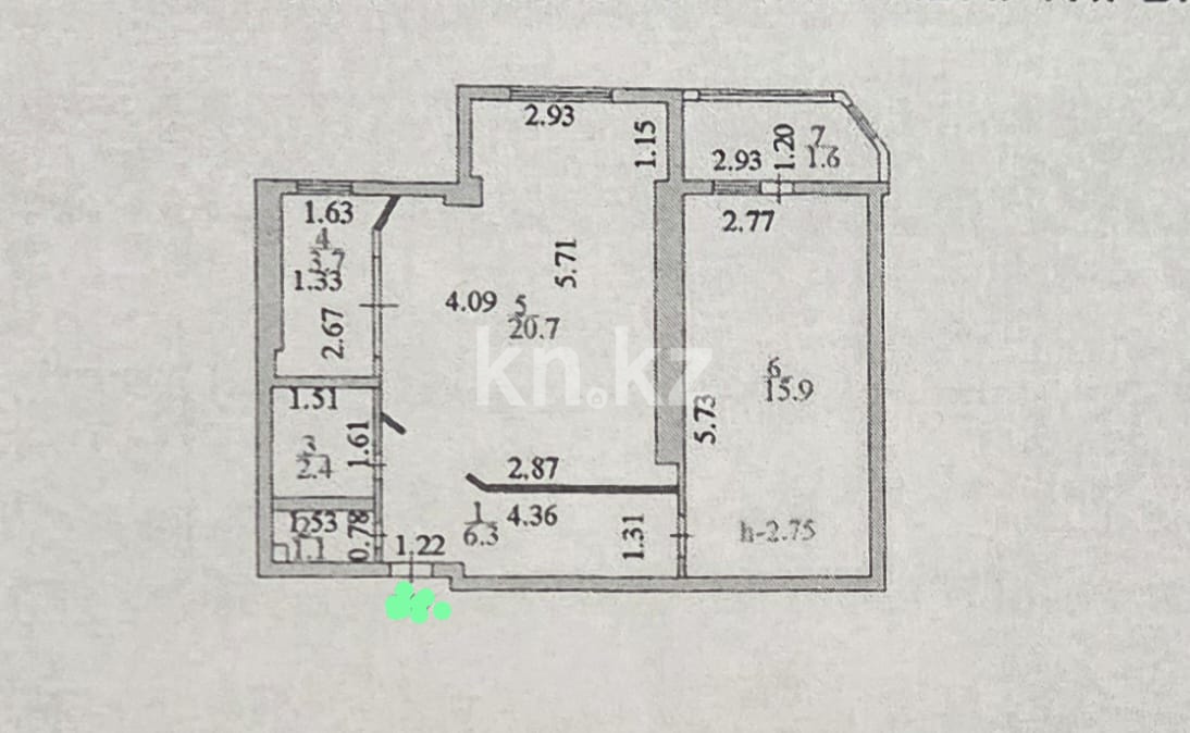 Продажа 2-комнатной квартиры, 51.7 м² в Астане - фото 12