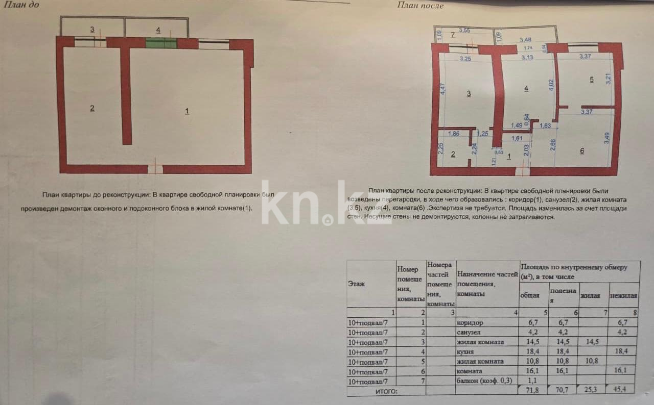Продажа 3-комнатной квартиры, 72 м², ул. Букетова, дом  60а - Продажа  трехкомнатных квартир в новостройках Караганды фото 3 из 10