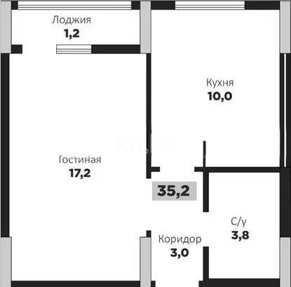 Продажа 1-комнатной квартиры, 35.2 м² в Астане
