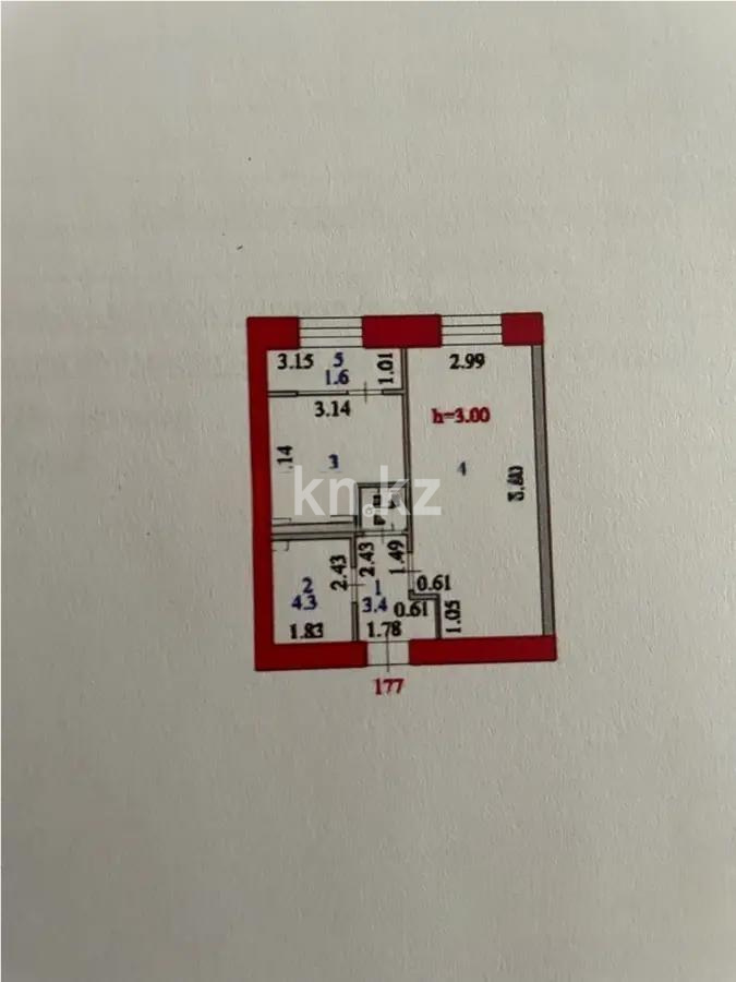 Продажа 1-комнатной квартиры, 39 м², ул. Керей, Жанибек хандар, дом  44/6 - Продажа  однокомнатных квартир в Астане без посредников фото 1 из 1