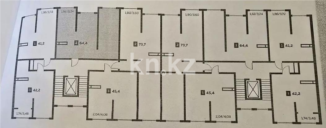 Продажа 2-комнатной квартиры, 64.4 м², мкр-н Шугыла, дом  340/41 - Продажа  двухкомнатных квартир в новостройках Алматы без посредников фото 1 из 1