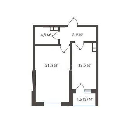 Продажа 1-комнатной квартиры, 45.5 м², пр. Рыскулова, дом  103/7 стр - Продажа  однокомнатных квартир в Алматы фото 1 из 1