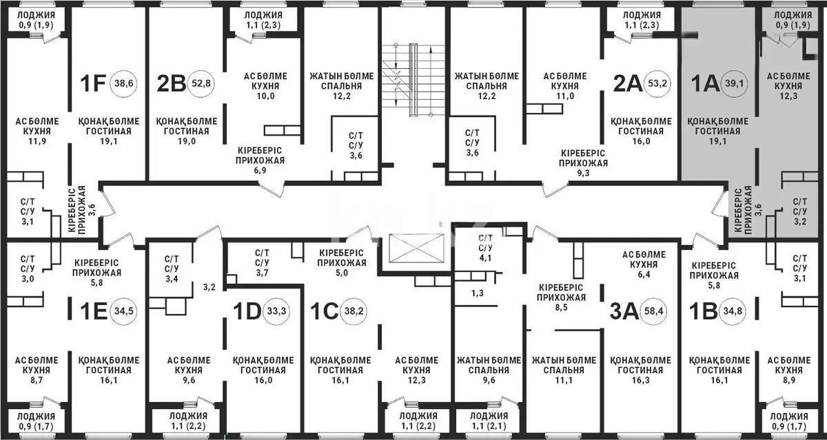 Продажа 1-комнатной квартиры, 39.1 м², пр. Райымбека, дом  590/8 - Продажа квартир в Алматы фото 1 из 1