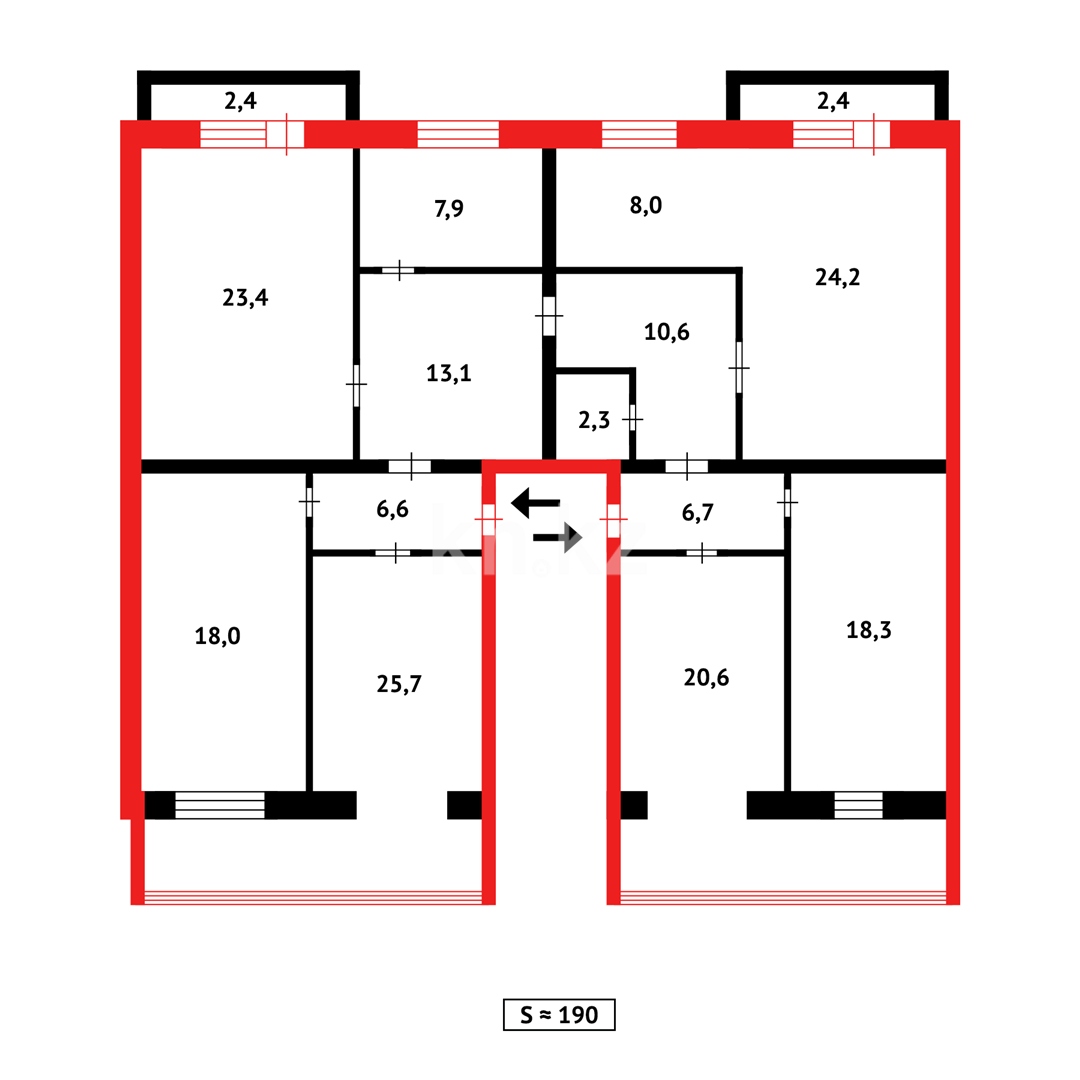 Продажа 6-комнатной квартиры, 190 м², 68 квартал - Продажа квартир в Темиртау фото 24 из 24