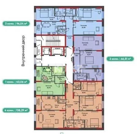 Продажа 2-комнатной квартиры, 66.51 м², ул. Бухар жырау, дом  12/2 в Астане