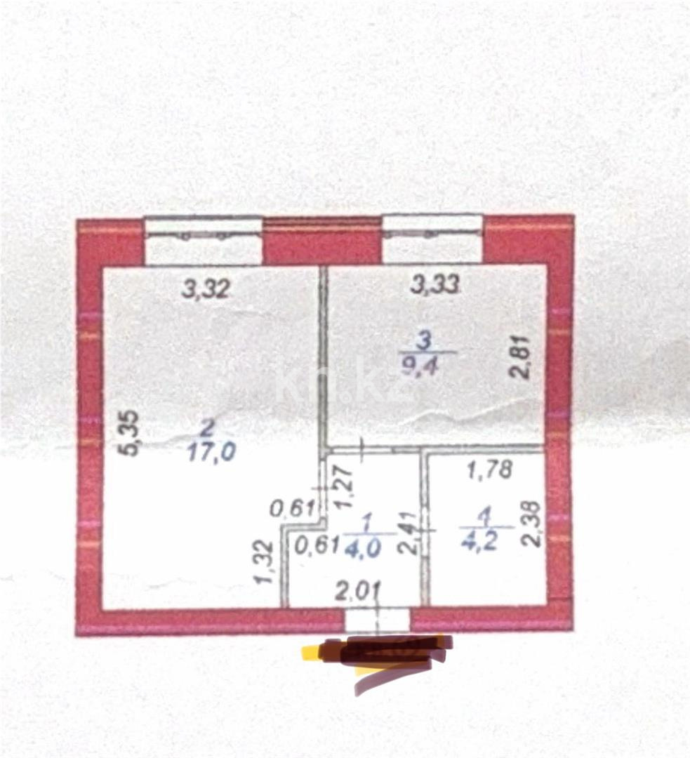Продажа 1-комнатной квартиры, 36 м² - Продажа жилой и коммерческой недвижимости в Астане фото 4 из 4