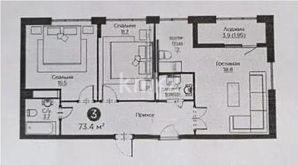Продажа 3-комнатной квартиры, 73.4 м² - Продажа квартир в Астане - страница 7 фото 1 из 1