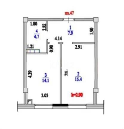 Продажа 1-комнатной квартиры, 42.17 м², ул. Санлак, дом  2 стр - Продажа квартир в Алматы без посредников с фото фото 1 из 1