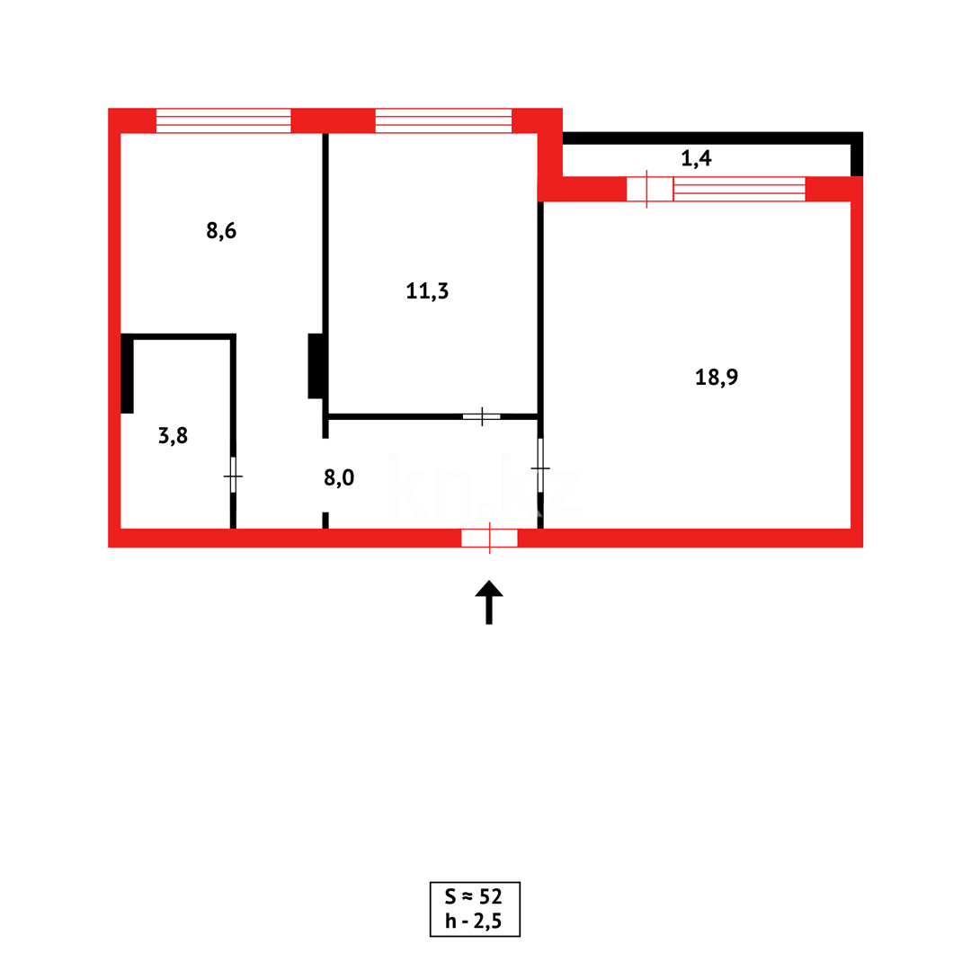 Продажа 2-комнатной квартиры, 52 м² - Продажа квартир в Караганде - страница 71 фото 18 из 18