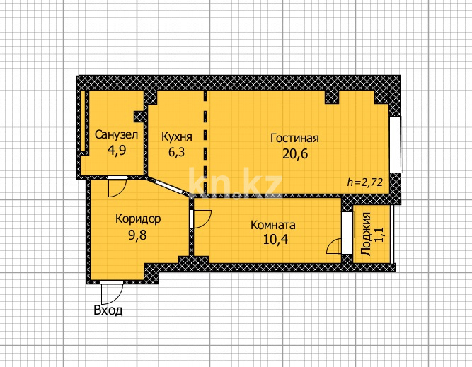 Продажа 2-комнатной квартиры, 53.1 м² - Продажа  двухкомнатных квартир в новостройках Астаны - страница 2 фото 1 из 14