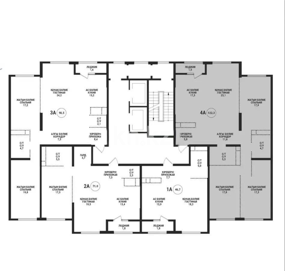 Продажа 4-комнатной квартиры, 122.3 м² - Продажа квартир в Казахстане - страница 36 фото 1 из 1