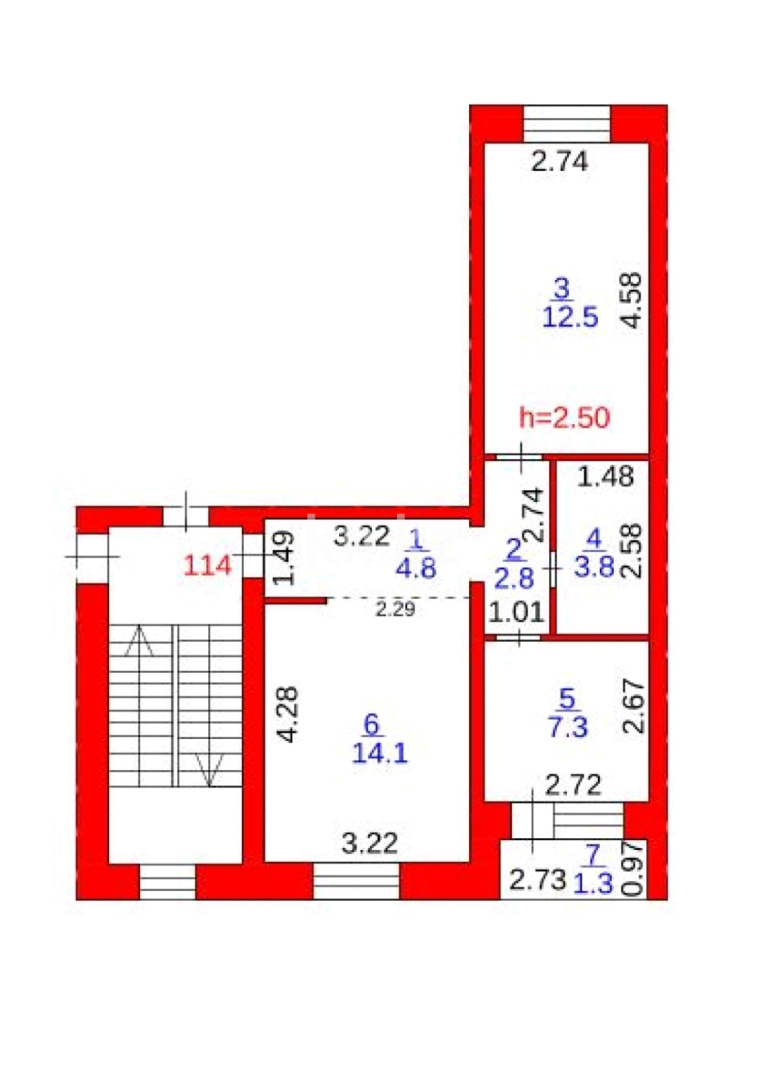 Аренда 2-комнатной квартиры, 46.6 м² - Аренда двухкомнатных квартир помесячно от хозяев в Караганде фото 10 из 12