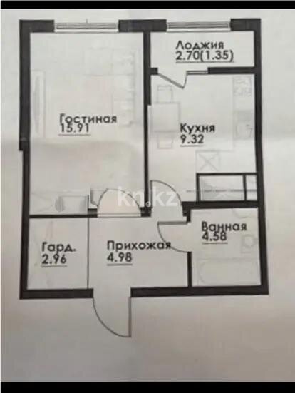 Продажа 1-комнатной квартиры, 39.1 м² в Алматы