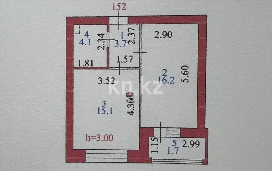 Продажа 2-комнатной квартиры, 41 м² в Астане
