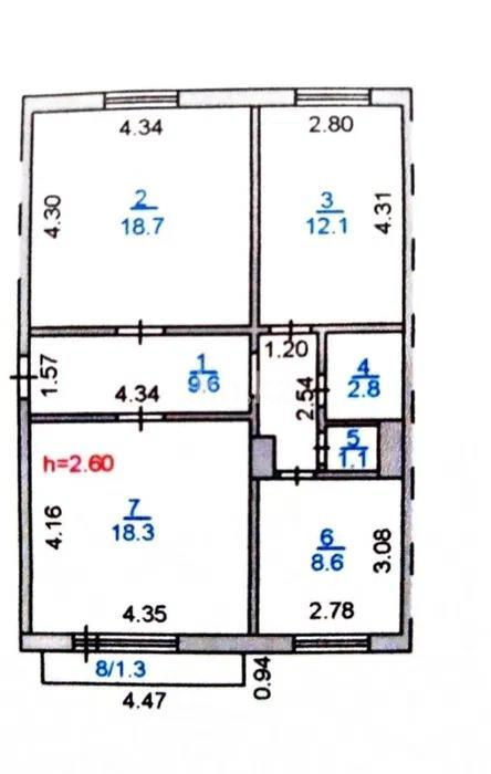 Продажа 3-комнатной квартиры, 80 м², мкр-н Степной-1, дом  1 - Продажа  трехкомнатных квартир в Караганде с фото фото 1 из 1