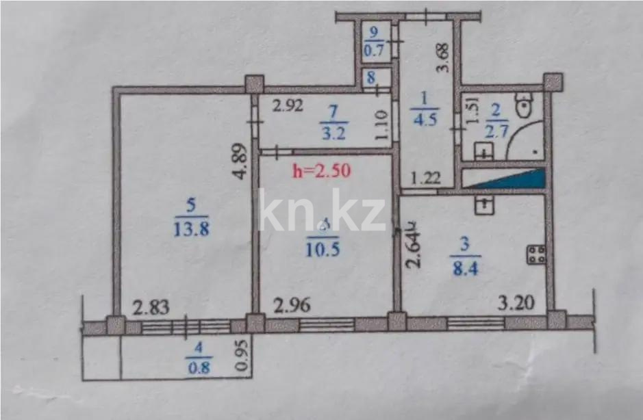 Продажа 2-комнатной квартиры, 45 м², ул. Майлина, дом  71 - Продажа  двухкомнатных квартир в Алматы без посредников с фото фото 8 из 8