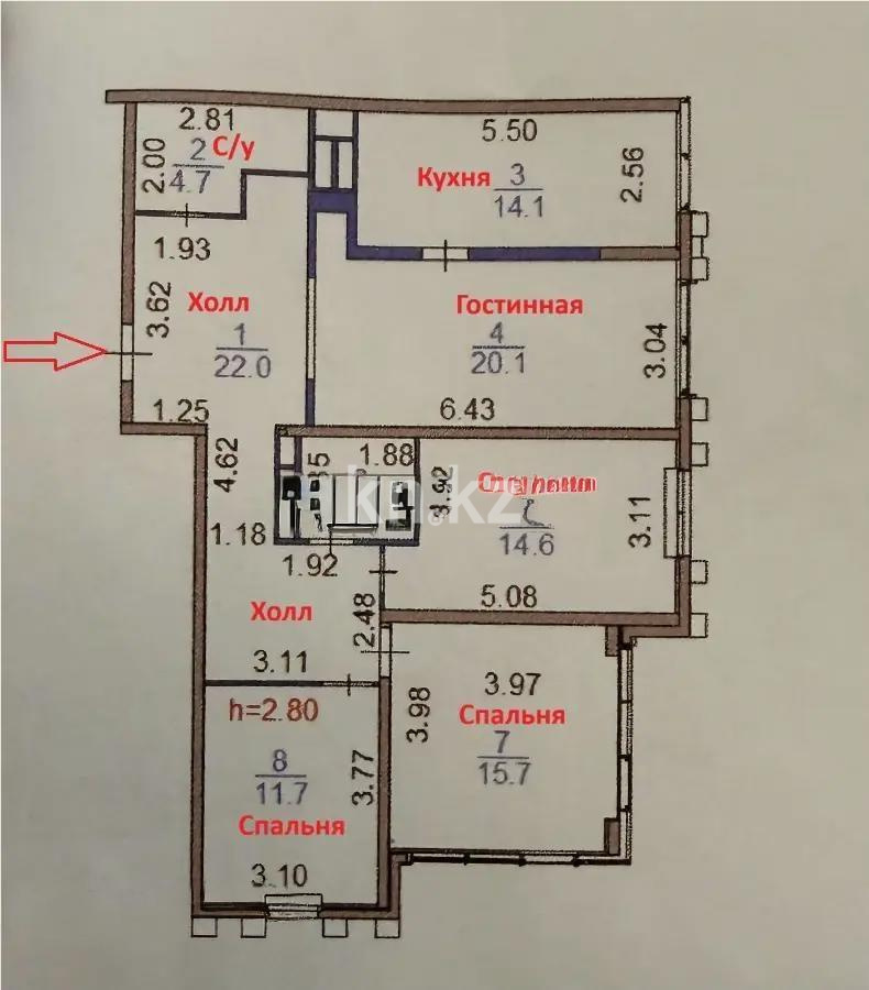 Продажа 4-комнатной квартиры, 110 м², ул. Куанышбаева, дом  9/2 - Продажа квартир в Астане без посредников фото 7 из 7