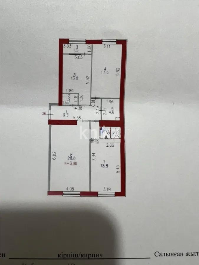 Продажа 3-комнатной квартиры, 100 м², ул. Нажимеденова, дом  28 в Астане