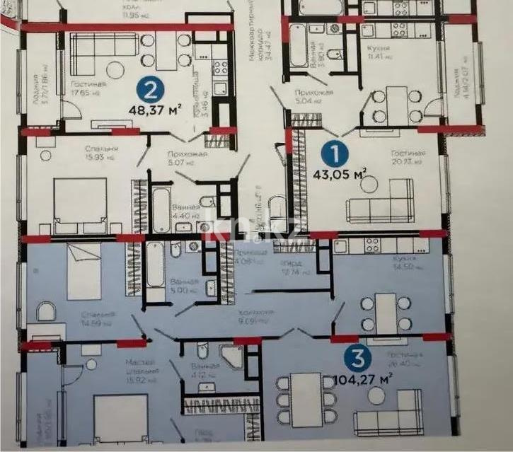 Продажа 3-комнатной квартиры, 104 м² - Продажа трехкомнатных квартир в Астане фото 1 из 1