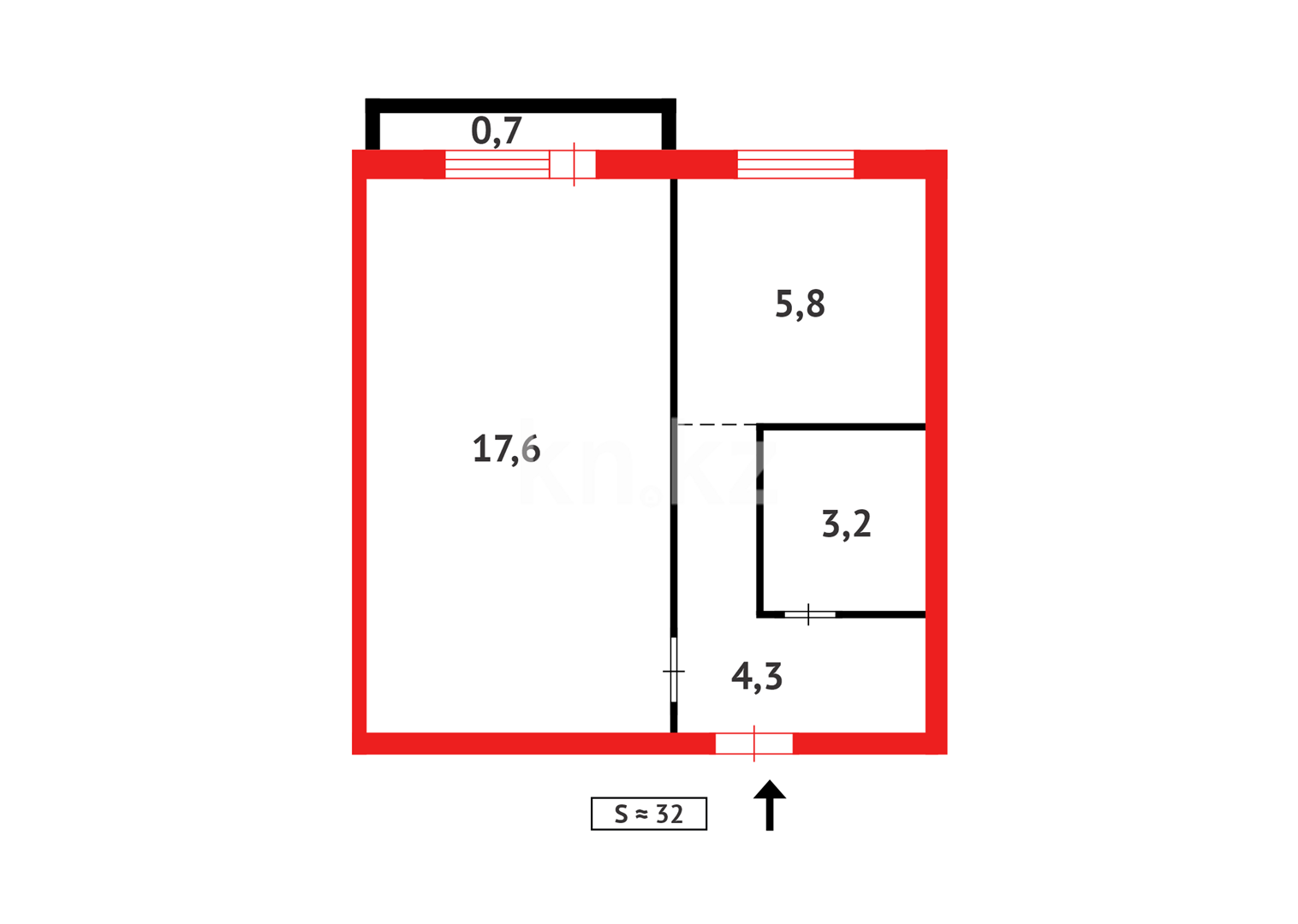 Продажа 1-комнатной квартиры, 32 м² - Продажа квартир в Караганде - страница 19 фото 11 из 11