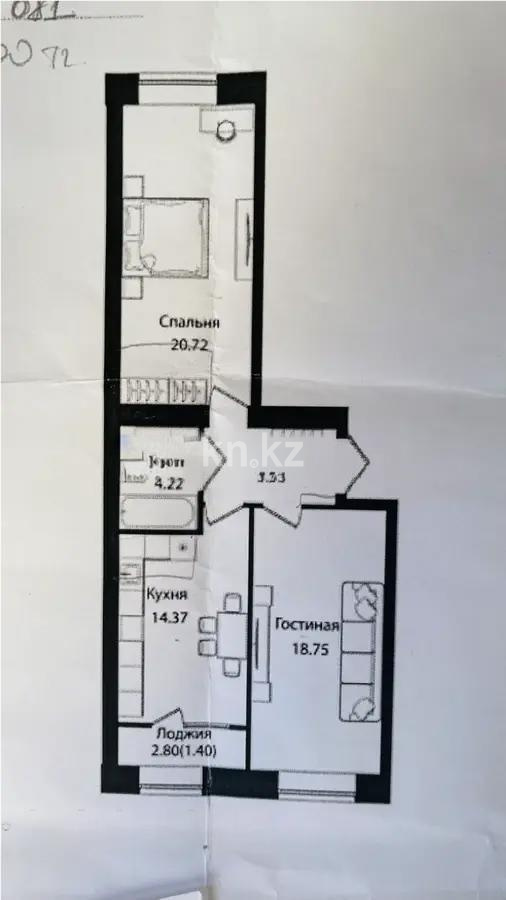 Продажа 2-комнатной квартиры, 65 м² - Продажа квартир в новостройках Астаны без посредников - страница 10 фото 1 из 1