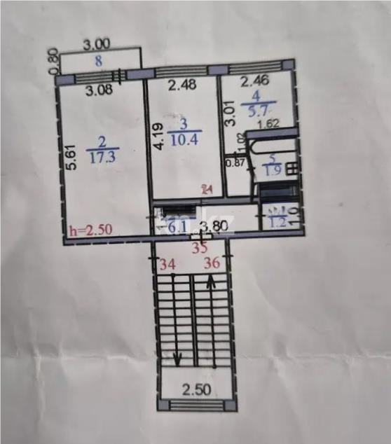 Продажа 2-комнатной квартиры, 44 м² - Продажа двухкомнатных квартир от собственников в Караганде фото 6 из 6