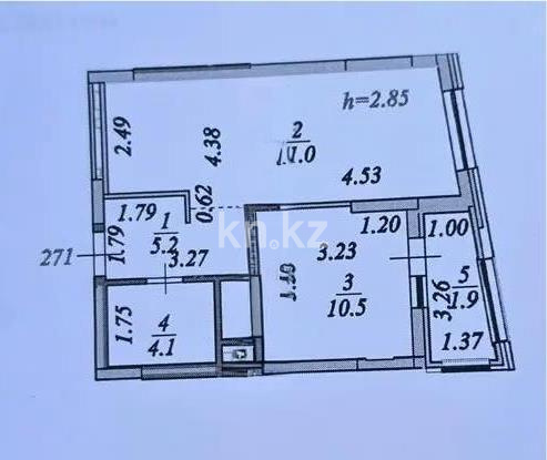 Продажа 2-комнатной квартиры, 42.8 м² - Продажа квартир в новостройках Астаны фото 3 из 3