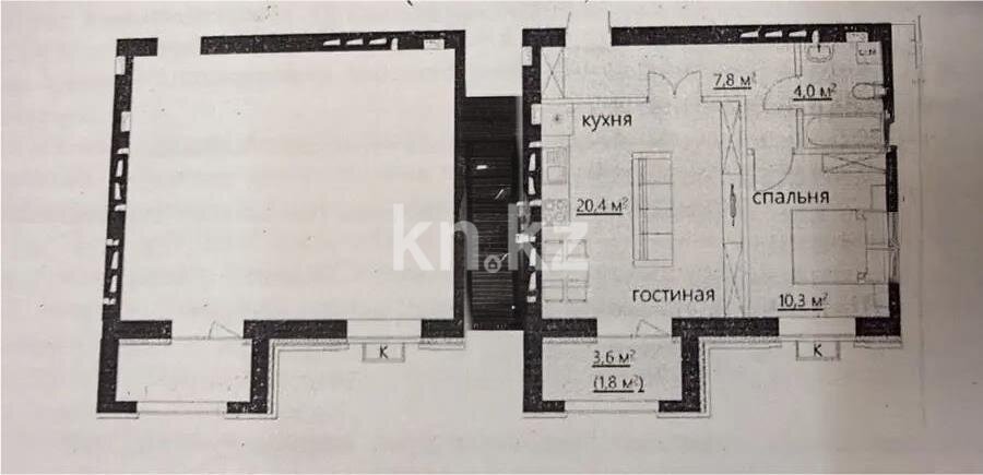 Продажа 2-комнатной квартиры, 47 м² в Караганде