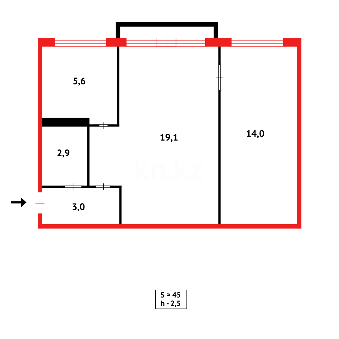 Продажа 2-комнатной квартиры, 47 м² в Караганде - фото 8