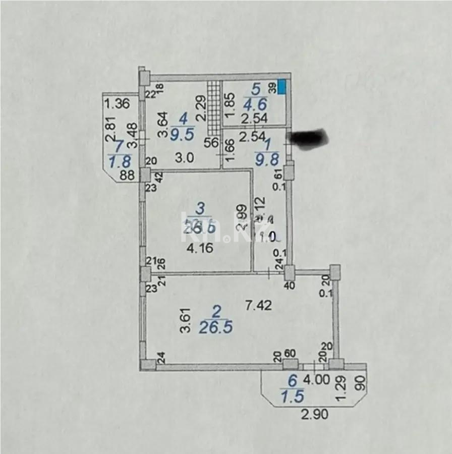 Продажа 2-комнатной квартиры, 70 м², ул. Ашимова, дом  22 - Продажа и аренда недвижимости в Караганде фото 1 из 1