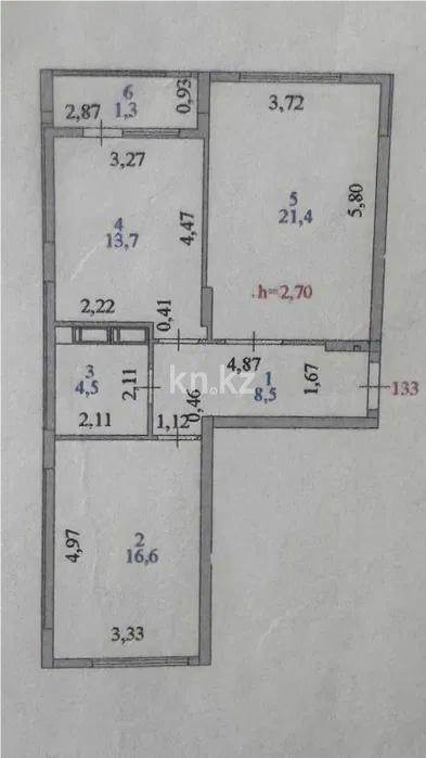 Продажа 2-комнатной квартиры, 66 м², пр. Аль-Фараби, дом  11 в Астане - фото 5